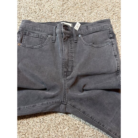 NEW Madewell Stovepipe High-Rise Fray Distressed Ankle Fade Black Stretch Jeans - Picture 7 of 14